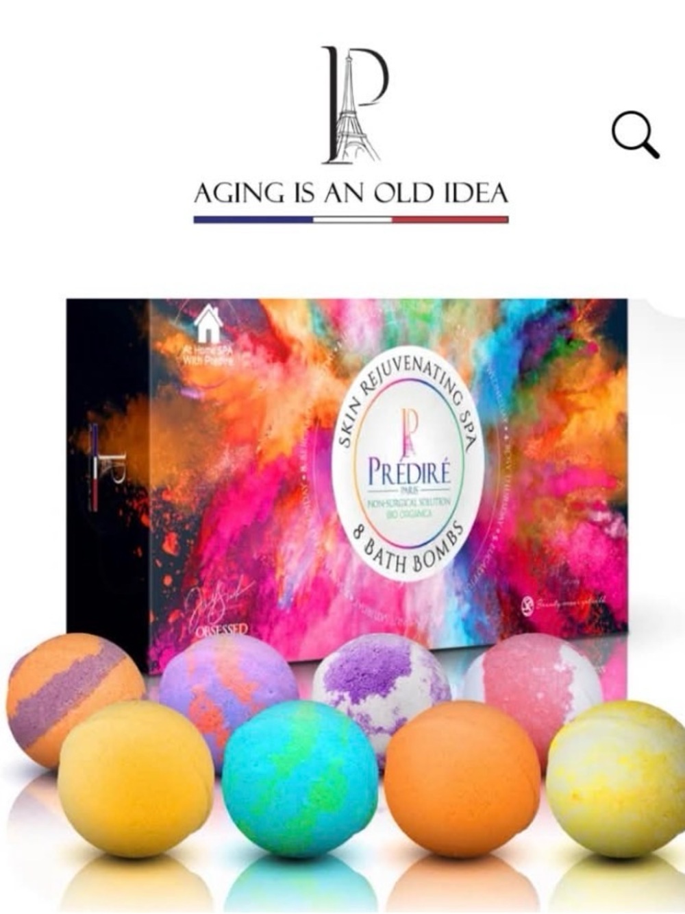 Prediré Assorted Color Bath Bomb Set — 8 Rejuvenating Bath Soaks